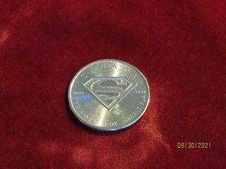 2016 Canada Superman.  9999 Fine 1 oz Silver 5 Dollar Elizabeth II Coin 3