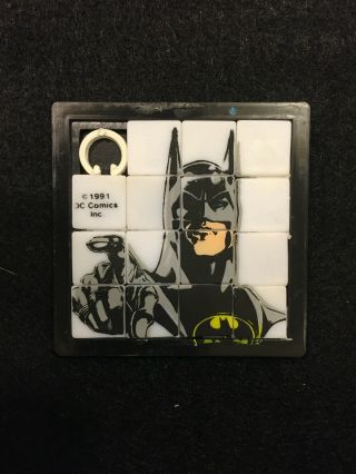 Rare Vintage 1991 Batman Dc Comics Mini Plastic Tile Slide Puzzle