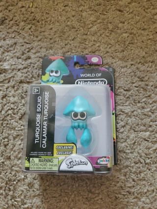 Jakks World Of Nintendo Turquoise Squid Splatoon Exclusive Figure