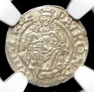Hungary.  Ferdinand I Silver Denar,  1549 - Kb,  Ngc Ms63