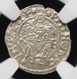 Hungary.  Ferdinand I Silver Denar,  1546 - Kb,  Ngc Ms63