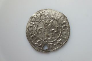 Sweden Medieval Silver Coin,  Erik 14 Schilling 1561,  Reval