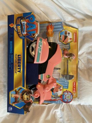 Paw Patrol The Movie Liberty Dachshund Dog Feature Vehicle With Pup Figure
