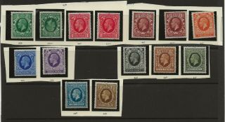 1934/36 King George V Defins.  Extended Unmounted Set Of (14 (stamps