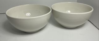 Set Of 2 White Russel Wright Modern Iroquois Casual China Cereal Bowls 5 1/4 "