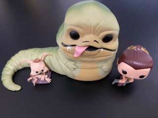 Funko Pop Exclusive Star Wars 6 " Jabba The Hutt With Slave Leia & Salacious B.