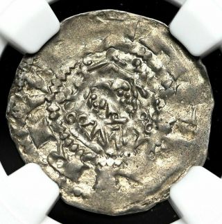 Germany,  Mainz.  Heinrich Iii,  1039 - 56,  Silver Denar,  Ngc Ms63