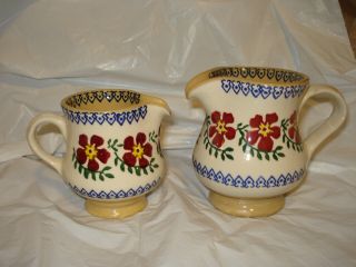 2 Nicholas Mosse Pottery Of Ireland Old Rose Tan Beige 4” Small Jug Creamers
