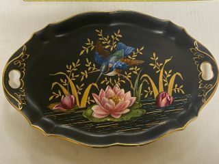 Vintage Antique 1700s ?? Rare Platter Plate Wedgewood England Lily Hummingbird