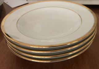 Williams Sonoma Brasserie Gold Rim Soup Bowls Set Of 4 Pristine 9” Japan