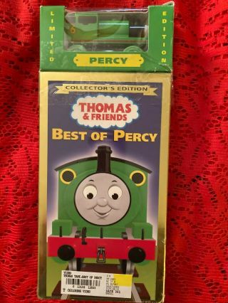 Thomas The Tank Engine Vhs Tape Best Of Percy With Wooden Train Engine