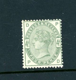 Great Britain 1883 4d Dull Green (sg 192) L.  H.  M.  (o587)