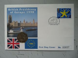 1992 British Presidency Of Europe 50p Coin Cover