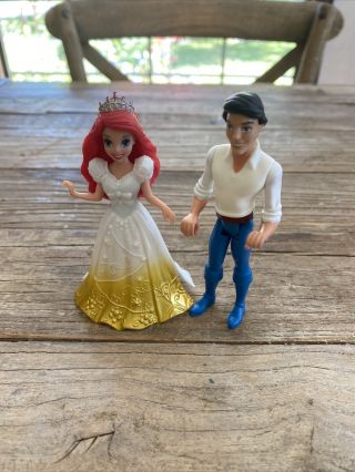 Mattel Disney Princess Magiclip Doll Little Mermaid Ariel Wedding Dress Eric