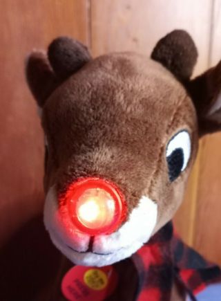 Rudolph The Red - Nosed Reindeer Musical Light Up Plush Stuffed Toy Christmas 10 "