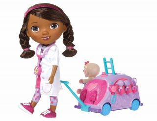 Disney Doc Mcstuffins Walk N Talk Doll Ages 3,  Toy Car Lambie Doctor Mobile