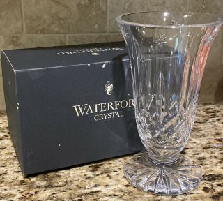 Waterford Crystal Lismore 8.  5 " Inch Footed Flared Vase Star Pattern W/ Box