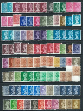 Qe2 - Decimal Machins X841 To X922 Unm.  Total 97 Stamps,  All In Sg Order