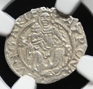 Hungary.  State Ferdinand I Silver Denar,  1552 - Kb,  Ngc Ms63