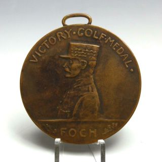 Wwi 1918 Golf Victory Medal - Presented By John D Rockefeller - United War Work