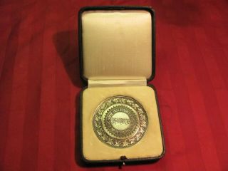 Antique 1909 Type1 The Home Insurance Company Ny Sterling Silver Medallion Award