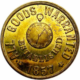 1876 Philadelphia Pennsylvania Centennial Merchant Token Lingg Pocket Watch