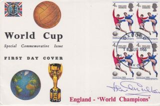 Gb Stamps 1966 World Cup Winners First Day Cover Signed Jack Charlton 1935 - 2020