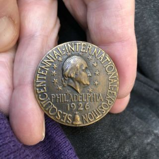 Scarce 1926 Philadelphia Sesquicentennial International Exposition Medal 34mm