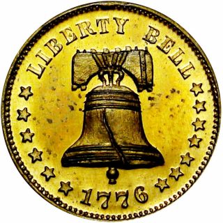 1876 Philadelphia Pennsylvania Centennial Merchant Token Pfaelzer Brass