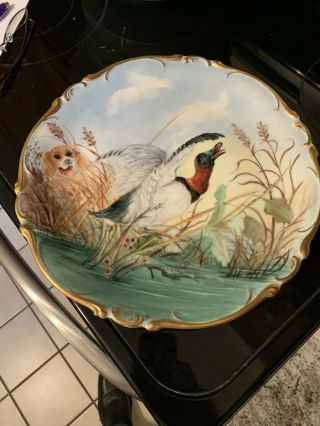 Bavaria Game Hunting Dog And Duck Plate