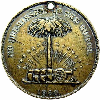 Wealth Of The South No Submission To The North Patriotic Civil War Token
