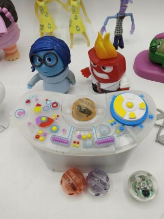 Disney Pixar Inside Out Headquarters Playset Joy Characters Figures Cake Toppers