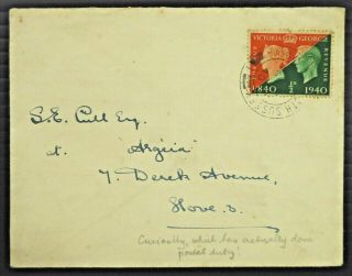 Gb 1940 Stamp Centenary Double Bisect Pair Unauthorised On See Below Dp129
