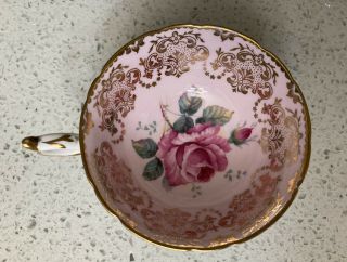 Paragon Double Warrant Floating Pink Rose Gold Filigree Footed Teacup Only
