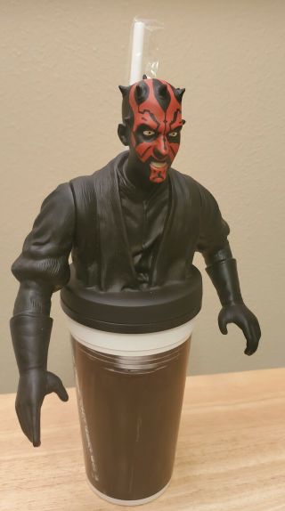 Star Wars Episode 1 Darth Maul 32 Oz Taco Bell Drinking Cup W/ Topper Retired