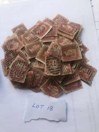 100 Queen Victoria 1d Red Plates Unchecked Postmark Interest Lot 18