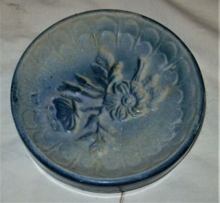 Antique Blue & White Stoneware Rose Soap Dish