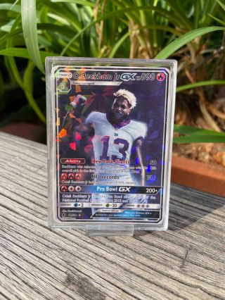 Odell Beckham Jr Special Holographic Pokemon Gx Collective Trading Card