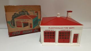 Vintage Bachmann Plasticville O & S Fire House Kit Fh - 4