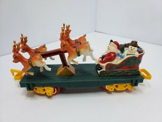 Toy State Santa Sleigh Reindeer Car North Pole Christmas Express Train Animated