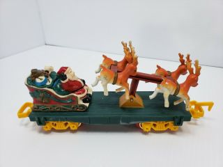 Toy State Santa Sleigh Reindeer Car North Pole Christmas Express Train Animated 3