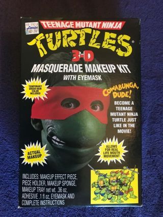Raphael 1990 Tmnt Teenage Mutant Ninja Turtles 3 - D Masquerade Makeup Kit
