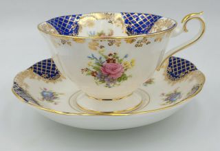 Royal Albert Empress Series Isabella Teacup & Saucer Blue Bone China England