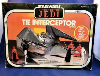 Vintage Star Wars Rotj Tie Interceptor Mib W/decals And Instructions
