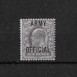 Gb 1902 6d Army Official Sg.  O50 Lhm Cat£175
