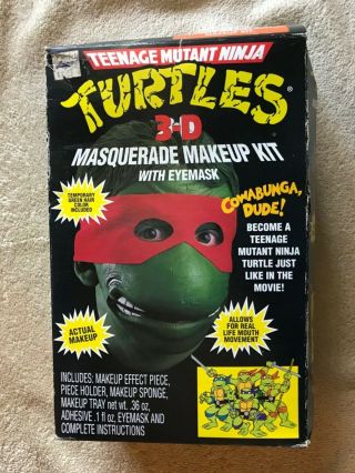 Michaelangelo 1990 Tmnt Teenage Mutant Ninja Turtles 3 - D Masquerade Makeup Kit