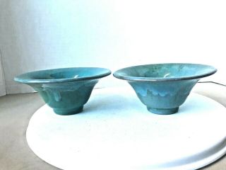 Paul Revere Pottery Bowls With Runny Glaze