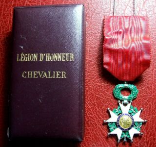 French National Order Of The Legion Of Honor Knight Silver & Gold Medal