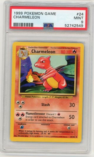Charmeleon 1999 Pokemon Game 24 Charmeleon Psa 9 Hot