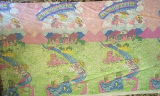 Vintage My Little Pony Factory Fabric Remnant 9 1/2 Feet By 5 Feet.